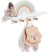 Zeller kinder wandkapstok regenboog present - Wit - Wandmontage