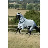 Bucas Vliegendeken Buzz Off X Full Neck Zilver - 165/213
