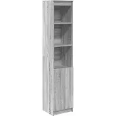 vidaXL Hoge kast 37,5x35x180 cm spaanplaat grijs sonoma