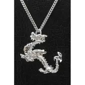 MOOYE ® - Collectie Zilveren Chinese draak ketting hanger