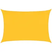 vidaXL Zonnezeil 160 g/m² rechthoekig 3,5x5 m HDPE geel