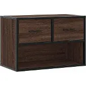 vidaXL Tv-meubel 60x31x39,5 cm bewerkt hout metaal bruin eikenkleurig