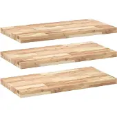 vidaXL Wandschappen 3 st zwevend 80x40x4 cm onbehandeld acaciahout