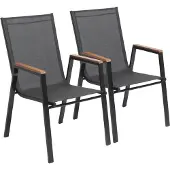 Oviala - Set van twee tuinfauteuils in en hout - Stella