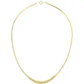 Behave – Ketting dames – Goudkleurig buisdesign 43 cm – Nikkelvrij