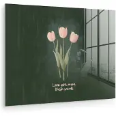 MuchoWow Tulpen - Roze - Tekst - Love