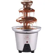 ROYAL SWISS Chocoladefontein 3 Laags – RVS Chocolade Fountain – Elektrische Chocoladesmelter 90W – Warmhoudfunctie – Feest/Fondue/Dessert Machine