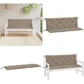 vidaXL Tuinbankkussens 2 st 150x50x7 cm oxford stof taupe