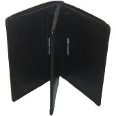 Oi zwart leren pasjesmapje met ruimte voor biljetten / creditcard houder anti skim / portemonneetje voor 11 pasjes zonder muntgeld vak / veilig mapje voor veel pasjes / RFID SAFE / zwart leer / 196