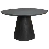 Tower Living Premana round diningtable - 130x130 - black (Zwart, 130x130x77 diameter: 130cm)