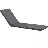 Oviala - Polyester grijze ligstoelkussen 186x53x5 cm - Picchu