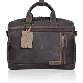 SPARWELL Thoughtful Theo Leren laptoptas 15 inch | Bruin