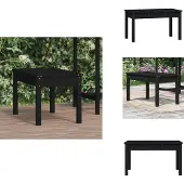 vidaXL Tuinbank zwart, 80x44x45 cm, massief grenenhout - Tuinbanken