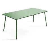 Oviala - Rechthoekige tuin tafel van groen cactus metaal - Palavas