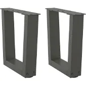 vidaXL Salontafelpoten 2 st V-vormig 30x(30-31,3) cm staal antraciet
