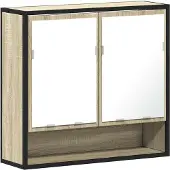 vidaXL Badkamerspiegelkast Sonoma eiken 65x20x60 cm bewerkt hout