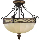 Elstead Lighting LED Plafondlamp Drawing Room | 2X E27 Max 60W | Dimbaar | Walnut