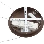LUCANDE Slimme hanglamp Yonam, dimbaar, bruin / roest, Woon-/ Eetkamer, Aluminium, Modern, Slimme hanglamp