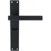 Online Deurbeslagshop Deurklink Brenda op schild Rechthoekig WC63/8 rvs/mat zwart