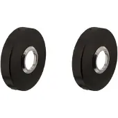Intersteel Rozet verdekt met metaal 53x10mm - RVS/mat zwart