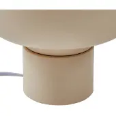 LINDBY Tafellamp Fiora, crème / amber, Woon-/ Eetkamer, metaal, Modern, Tafellamp