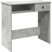 vidaXL Bureau 80x40x75 cm bewerkt hout betongrijs