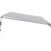 vidaXL Luifel automatisch uittrekbaar LED 600x300 cm antraciet en wit