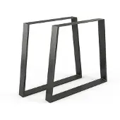 Vicco Tafelpoten – 80 x 72 cm Trapeziumvormig Zwart