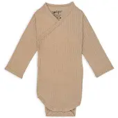 Lodger Rompertje Longsleeve Seersucker Beige-Maat 80