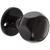 Online Deurbeslagshop Vaste knop 53 mm zwart