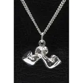 MOOYE ® - Collectie Zilveren Arm drukken ketting hanger
