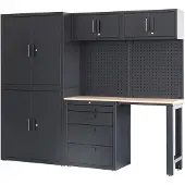 HBM premium werkplaatssysteem, 8-delig, mat zwart