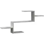 vidaXL Wandschap 104x15x49 cm bewerkt hout betongrijs