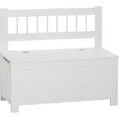 Atmosphera houten opbergbank - wit, 74 x 34 x 64 cm