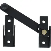 Online Deurbeslagshop Luikoverslag 130 x 70 mm zwart
