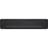 Oxloc Briefplaat RVS Zwart Recht 350X73X8.5mm - 1219636