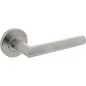 Intersteel enkele deurklink Jura rechts op rozet rvs geborsteld