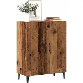 vidaXL Dressoir 70x34x90 cm bewerkt hout oud houtkleurig