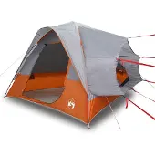 vidaXL Autotent 4-persoons waterdicht grijs en oranje