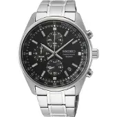 Seiko Analoog horloge zwart / zilver
