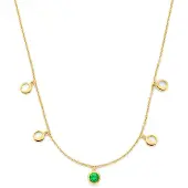 Violet Hamden Ketting goud / groen