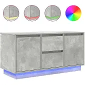 vidaXL Tv-meubel met LED-verlichting 100x41x50 cm betongrijs
