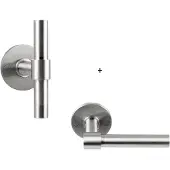 Formani deurkruk "T/L" Ø15mm 100mm rozet ONE inox mat /paar