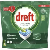 Dreft Original All In One Vaatwascapsules Regular 21 Stuks