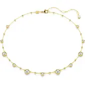 Swarovski Ketting goud / transparant