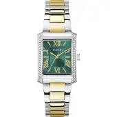 GUESS Analoog horloge 'BONNIE' goud / donkergroen / zilver