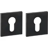 Intersteel cilinderrozetten vierkant verdekt 53x53x6mm - PVD zwart