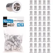 GEKO 50 stuks aluminium blindklinkmoeren - M8 draad - Lichtgewicht en duurzaam