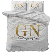 Sleeptime dekbedovertrek Good Night - goud - microvezel - 140x220