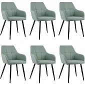 Kick Collection Set van 6 eetkamerstoel Nova - groen